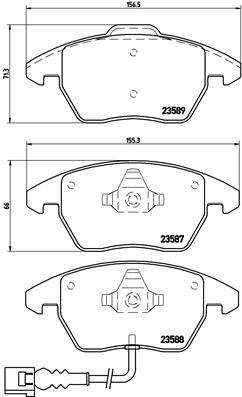 Brake Pad Set, disc brake - P 85 075 BREMBO