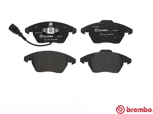 Комплект тормозных колодок, дисковый тормоз - P 85 075 BREMBO