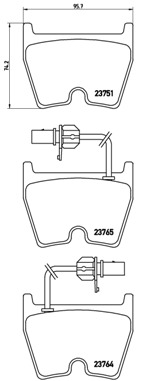 Brake Pad Set, disc brake - P 85 078 BREMBO