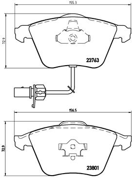 Brake Pad Set, disc brake - P 85 084 BREMBO