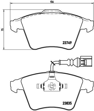 Brake Pad Set, disc brake - P 85 090 BREMBO