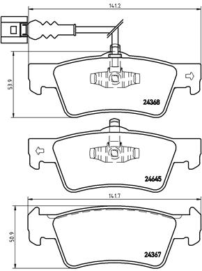Kit pastiglie freno, Freno a disco - P 85 091 BREMBO