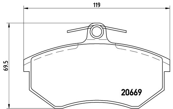 Kit pastiglie freno, Freno a disco - P 85 092 BREMBO