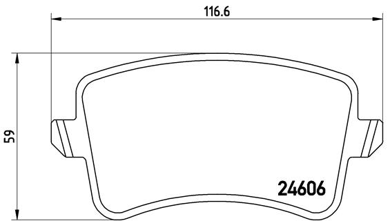 Brake Pad Set, disc brake - P 85 100 BREMBO