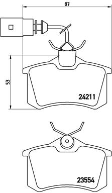 Brake Pad Set, disc brake - P 85 101 BREMBO