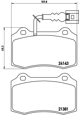 Brake Pad Set, disc brake - P 85 104 BREMBO