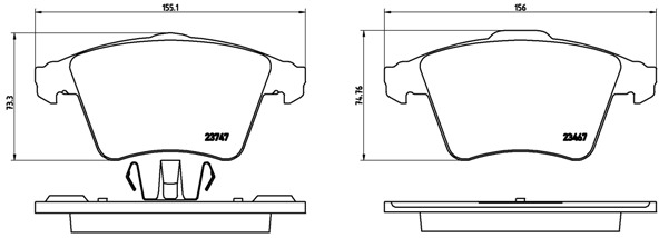 Kit pastiglie freno, Freno a disco - P 85 106 BREMBO