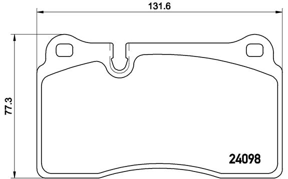 stabdžių trinkelių rinkinys, diskinis stabdys - P 85 110 BREMBO