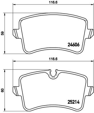 Комплект тормозных колодок, дисковый тормоз - P 85 119 BREMBO