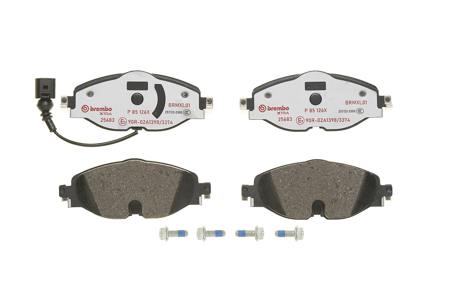 Brake Pad Set, disc brake - P 85 126X BREMBO