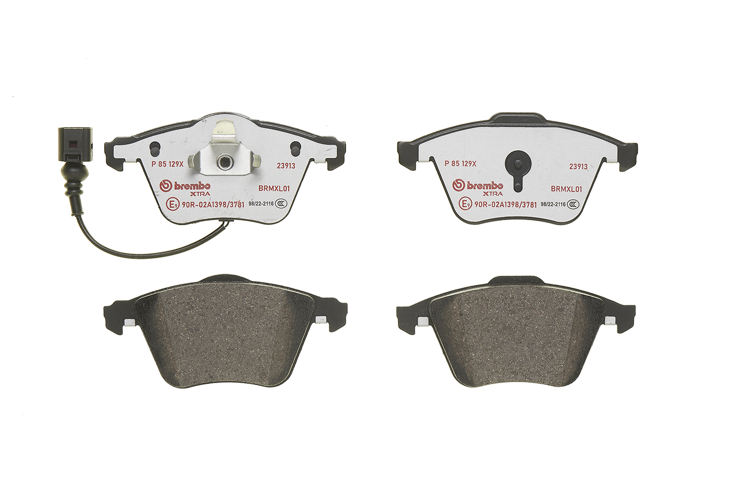 Brake Pad Set, disc brake - P 85 129X BREMBO