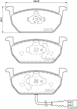 Brake Pad Set, disc brake - P 85 137 BREMBO