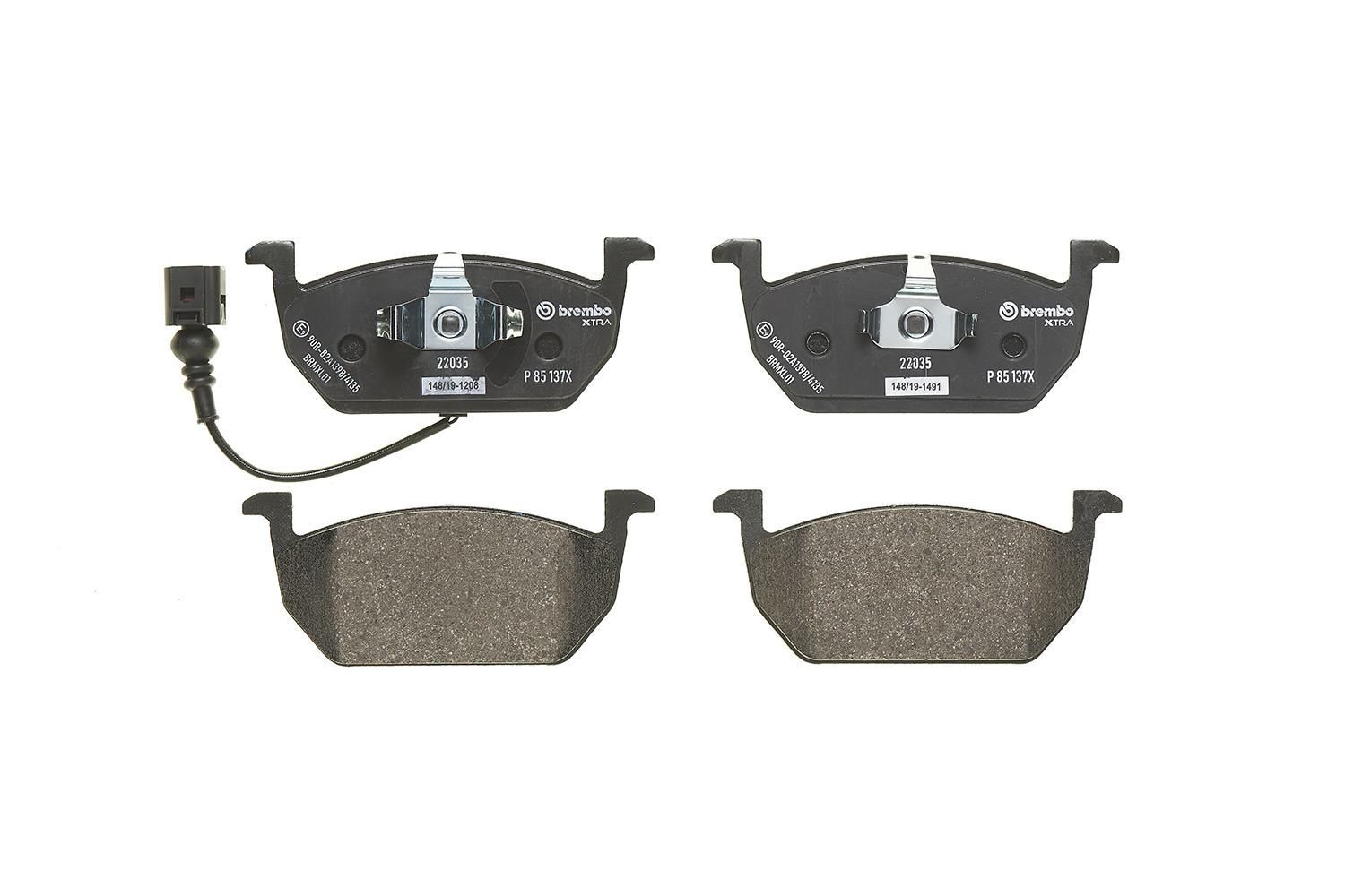 Brake Pad Set, disc brake - P 85 137X BREMBO