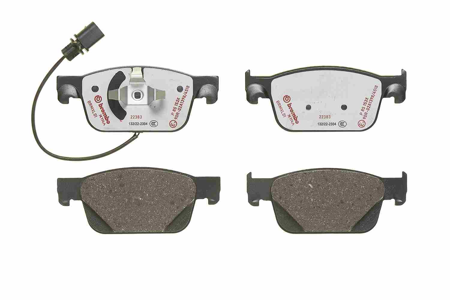 Kit pastiglie freno, Freno a disco - P 85 153X BREMBO