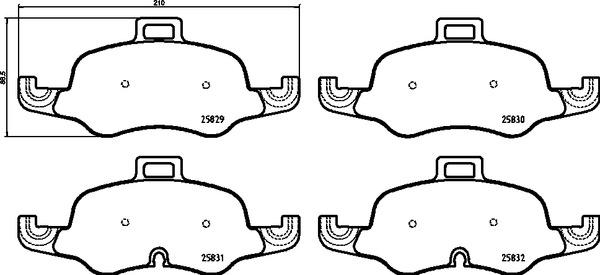 Kit pastiglie freno, Freno a disco - P 85 160X BREMBO