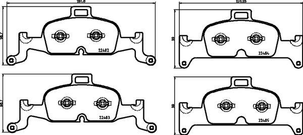 Brake Pad Set, disc brake - P 85 164 BREMBO