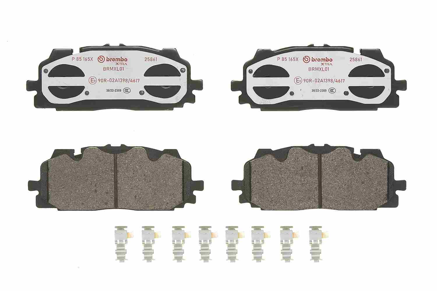 Brake Pad Set, disc brake - P 85 165X BREMBO