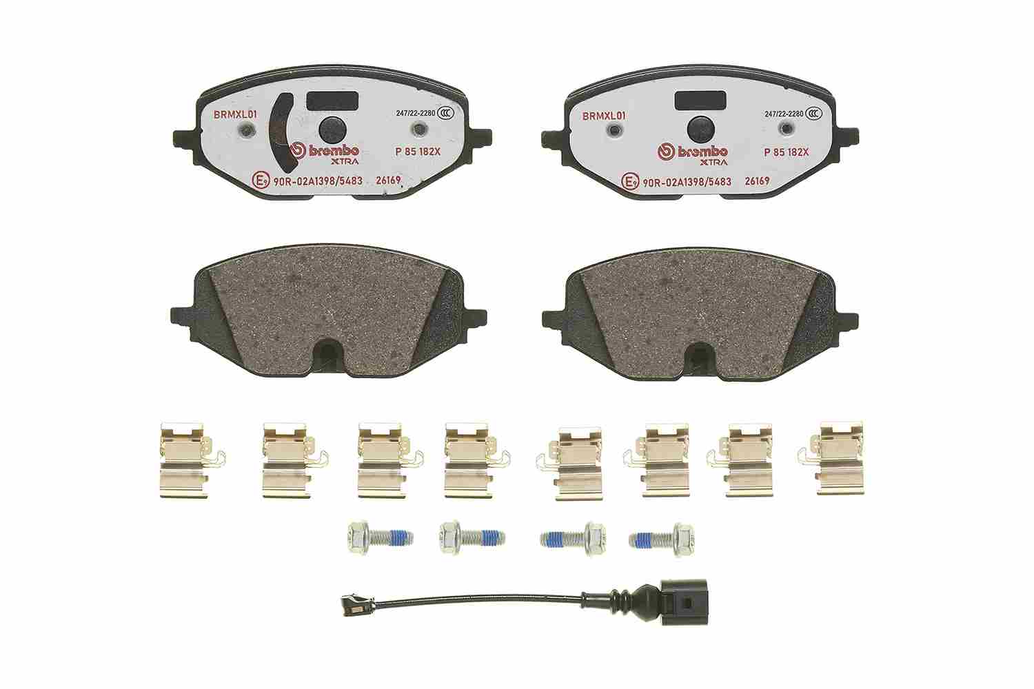 Brake Pad Set, disc brake - P 85 182X BREMBO