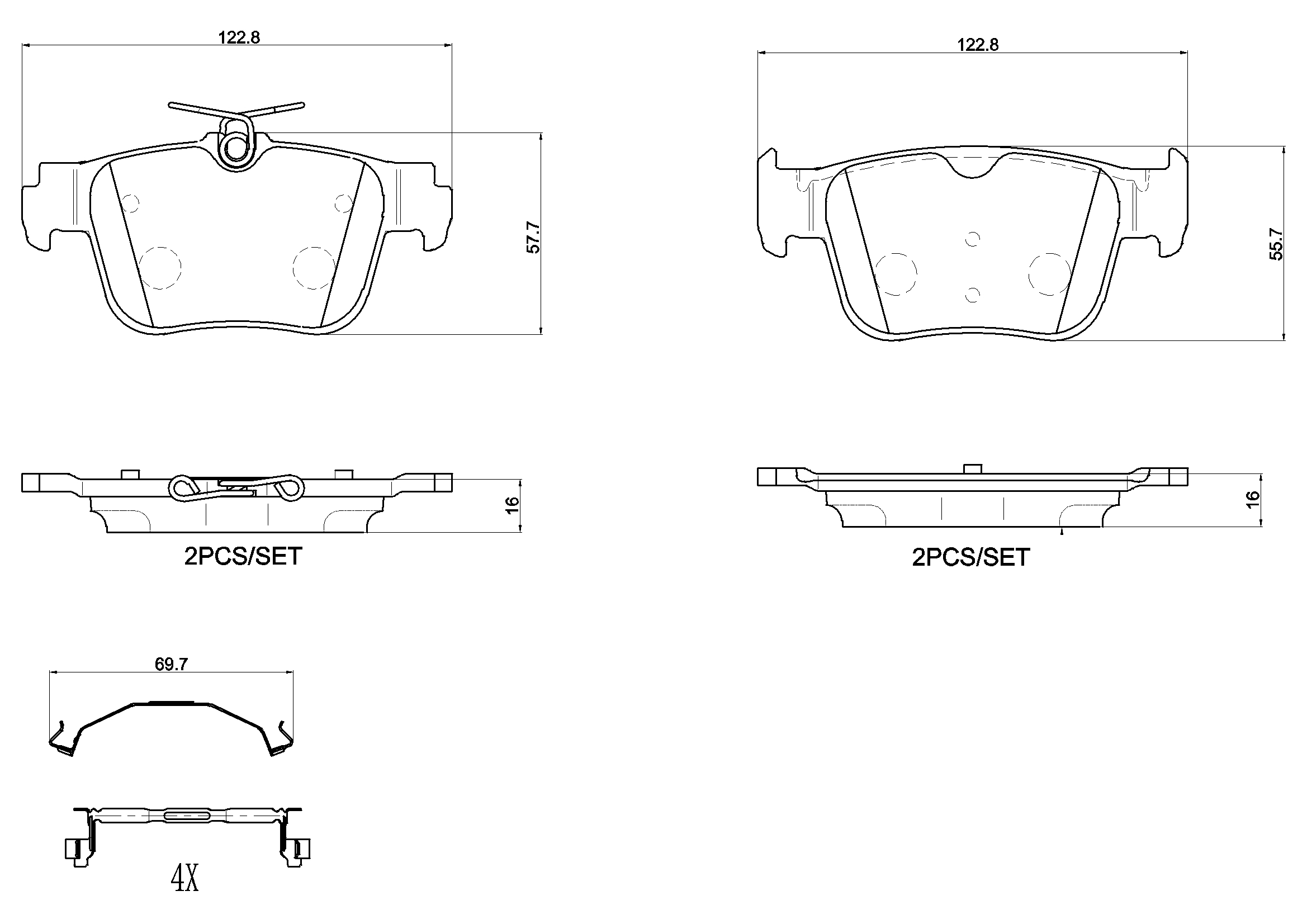 Brake Pad Set, disc brake - P 85 184 BREMBO