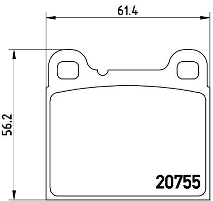 Brake Pad Set, disc brake - P 86 002 BREMBO