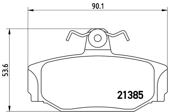 Brake Pad Set, disc brake - P 86 009 BREMBO