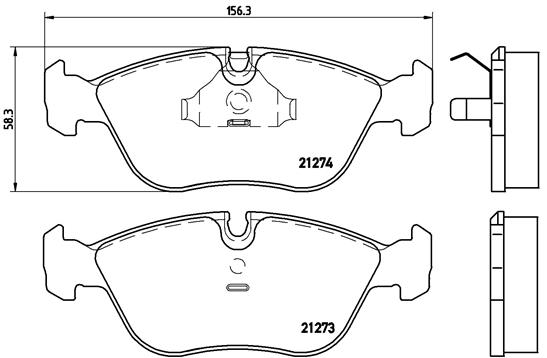 Bremsbelagsatz, Scheibenbremse - P 86 013 BREMBO