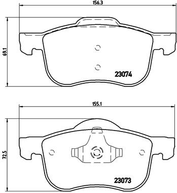 Brake Pad Set, disc brake - P 86 016 BREMBO