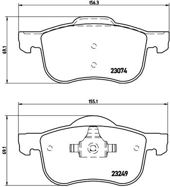 Brake Pad Set, disc brake - P 86 020 BREMBO