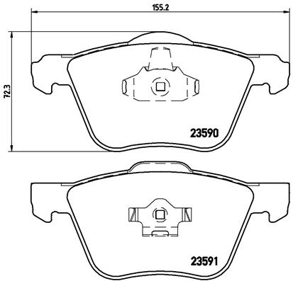Brake Pad Set, disc brake - P 86 022 BREMBO