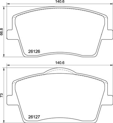 Brake Pad Set, disc brake - P 86 031 BREMBO