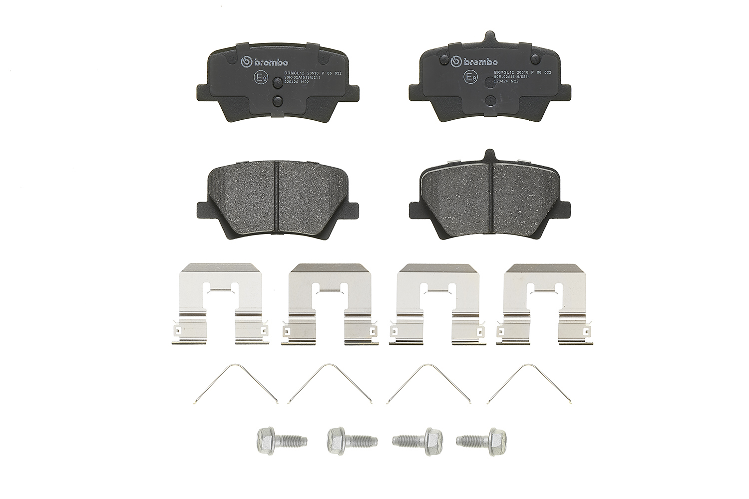 Комплект тормозных колодок, дисковый тормоз - P 86 032 BREMBO