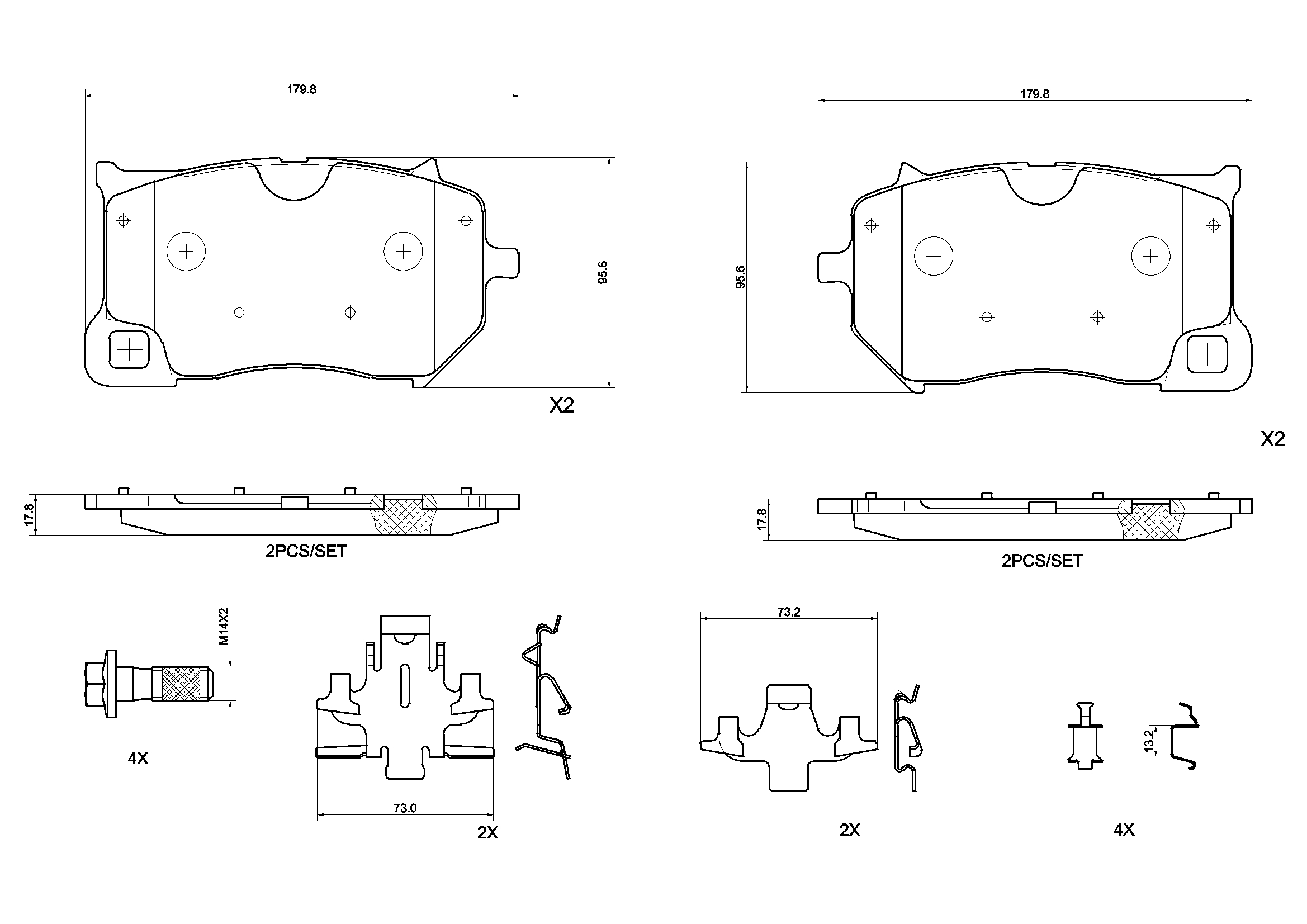 Brake Pad Set, disc brake - P 86 036 BREMBO