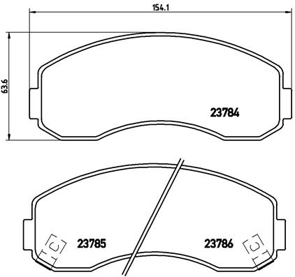 Комплект тормозных колодок, дисковый тормоз - P 99 003 BREMBO