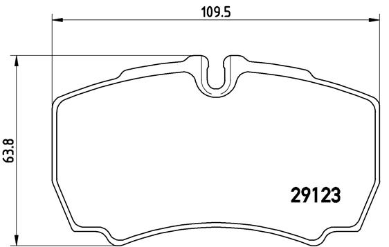 stabdžių trinkelių rinkinys, diskinis stabdys - P A6 023 BREMBO