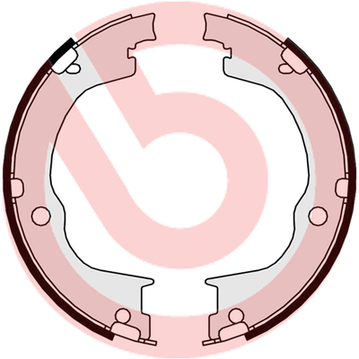 Brake Shoe Set, parking brake - S 10 515 BREMBO