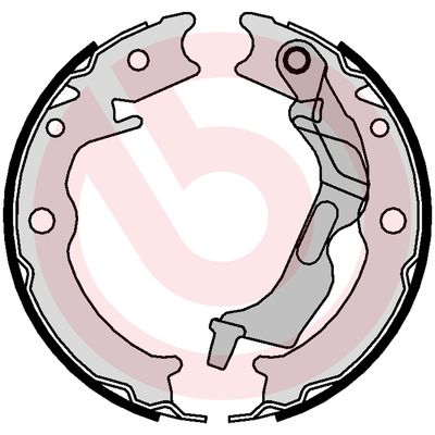 Brake Shoe Set, parking brake - S 10 520 BREMBO