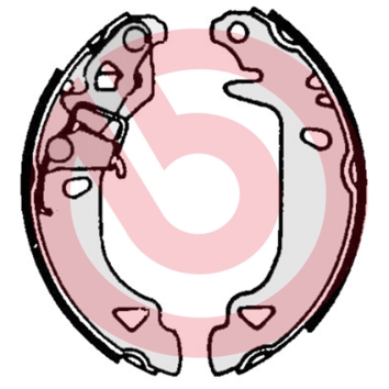 Brake Shoe Set - S 23 547 BREMBO