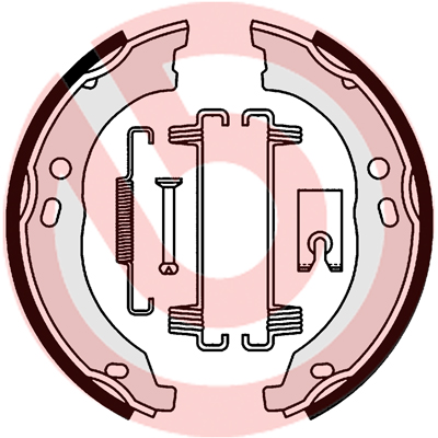 Brake Shoe Set, parking brake - S 23 579 BREMBO