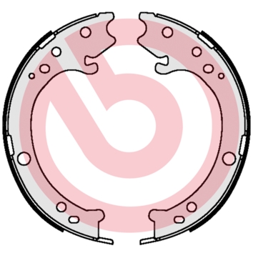 Brake Shoe Set, parking brake - S 28 517 BREMBO
