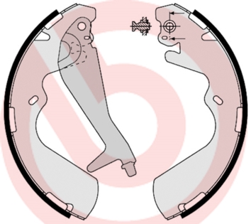 Brake Shoe Set - S 30 514 BREMBO