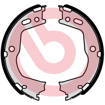 stabdžių trinkelių komplektas, stovėjimo stabdis - S 30 541 BREMBO