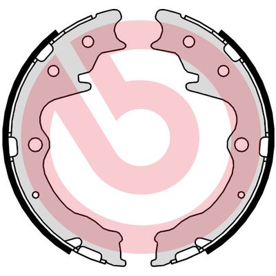 stabdžių trinkelių komplektas, stovėjimo stabdis - S 49 526 BREMBO