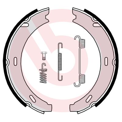 Brake Shoe Set, parking brake - S 50 502 BREMBO