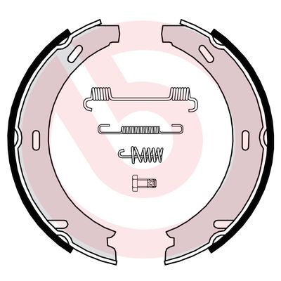 Комплект тормозных колодок, стояночная тормозная система - S 50 507 BREMBO