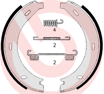 Brake Shoe Set, parking brake - S 50 517 BREMBO