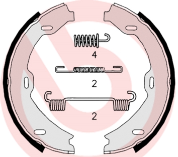 Brake Shoe Set, parking brake - S 50 518 BREMBO