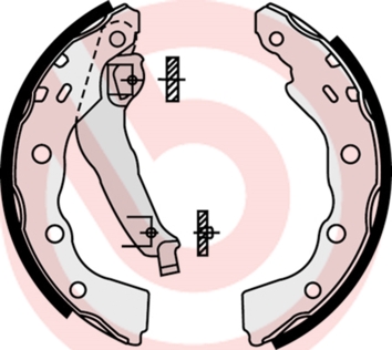 Brake Shoe Set - S 54 515 BREMBO