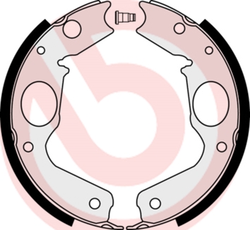 Brake Shoe Set, parking brake - S 54 518 BREMBO