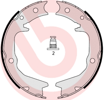 Комплект тормозных колодок, стояночная тормозная система - S 54 519 BREMBO