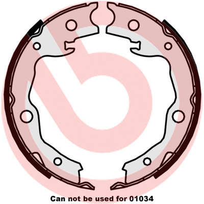 Brake Shoe Set, parking brake - S 56 545 BREMBO